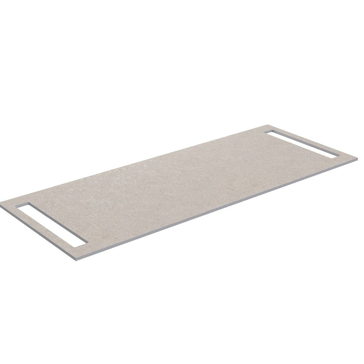 Korsbakken Benkeplate HPL med 2 side håndkleholder Sand / 2 sider / 120cm Korsbakken Benkeplate bad