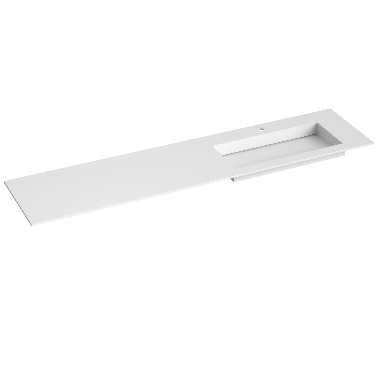 Korsbakken Corian Sidestilt Servant med Flat Bunn Korsbakken Baderomsservant