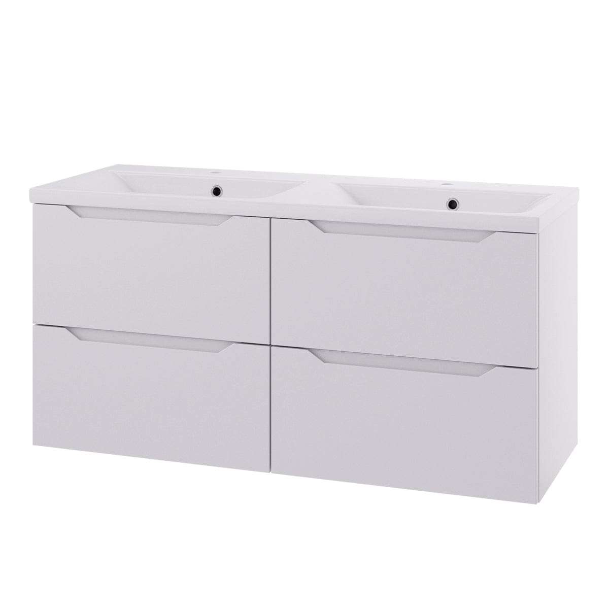 Linn Bad Emma D45cm Servantskap Hvit matt / 120cm dobbel / 4 skuffer Linn Bad Servantskap LB-130112D4S
