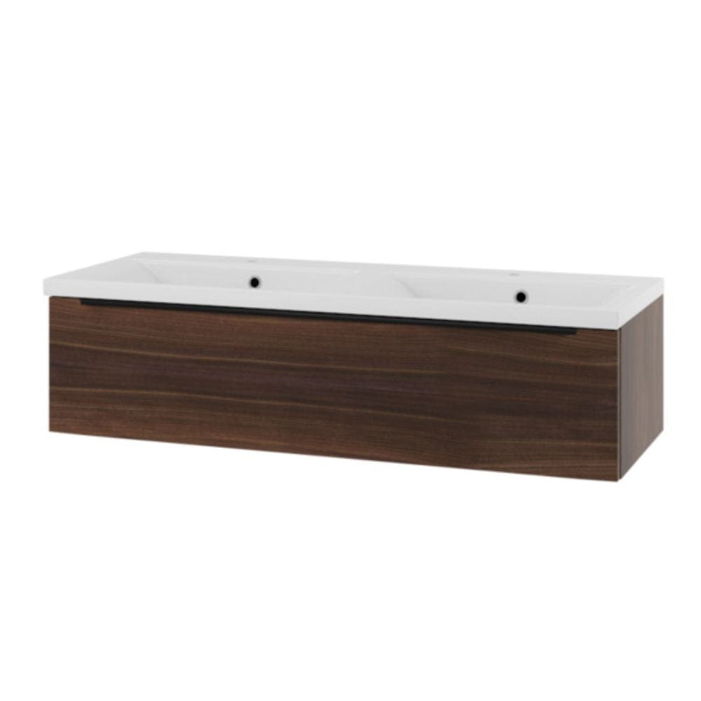 Linn Bad Mari D45 Servantskap med 1 skuff Valnøtt / 120cm høyre Linn Bad Servantskap LB-120812H1S