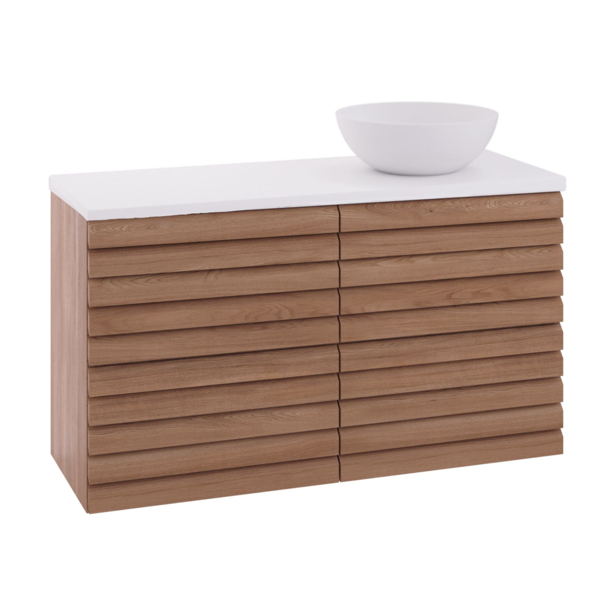 Linn Bad Selma Eikestav Servantskap 2 Skuffer D45cm Eik / 120cm / Høyre Linn Bad Servantskap LB-160522STH