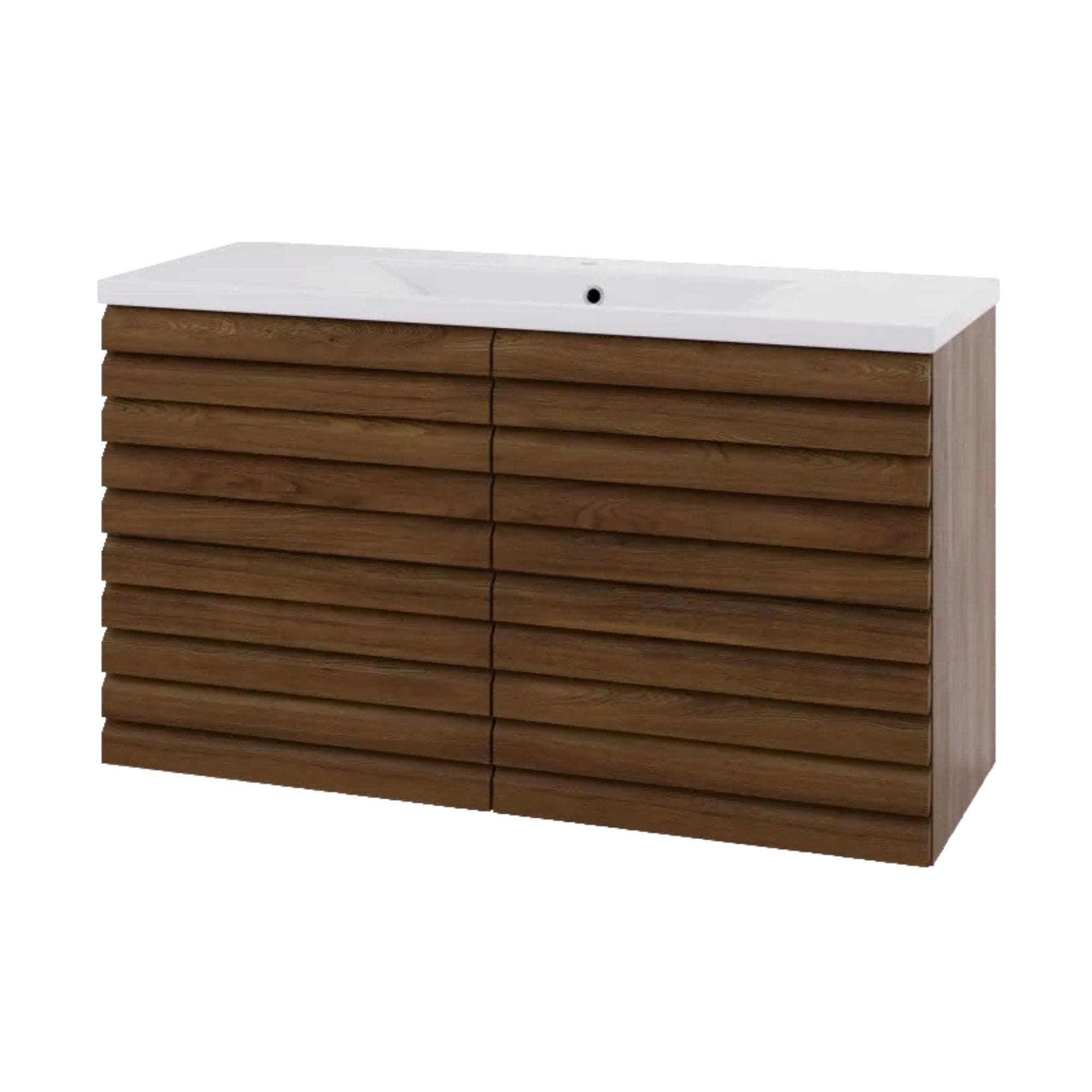 Linn Bad Selma Eikestav Servantskap 2 Skuffer D45cm Mørk eik / 120cm / Senter Linn Bad Servantskap LB-160822ST