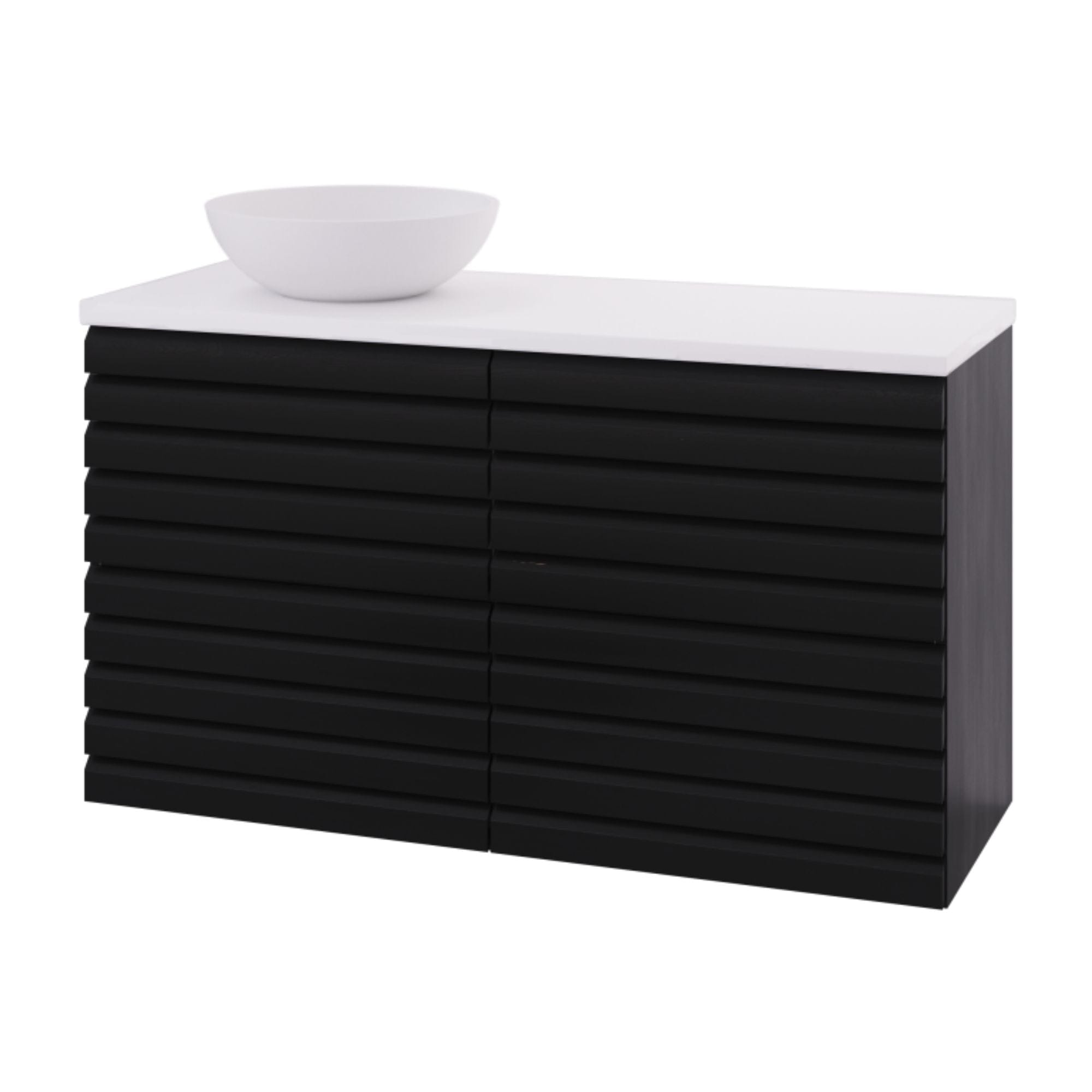 Linn Bad Selma Eikestav Servantskap 2 Skuffer D45cm Svart eik / 120cm / Venstre Linn Bad Servantskap LB-160622STV