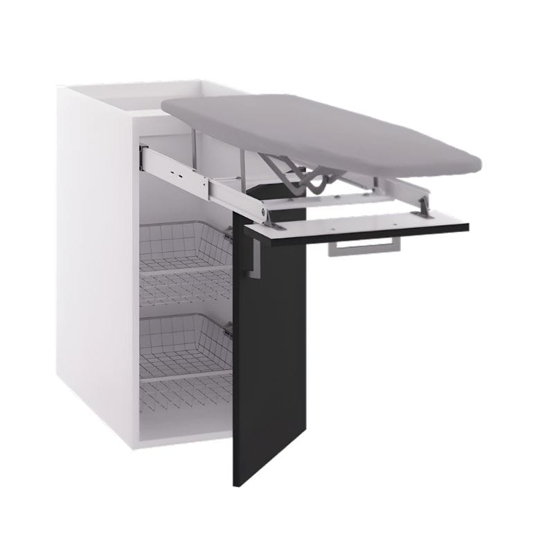Linn Bad Underskap med Strykebrett og trådkurver Svart matt / 40cm Linn Bad Benkeskap vaskerom LB-740104SBR