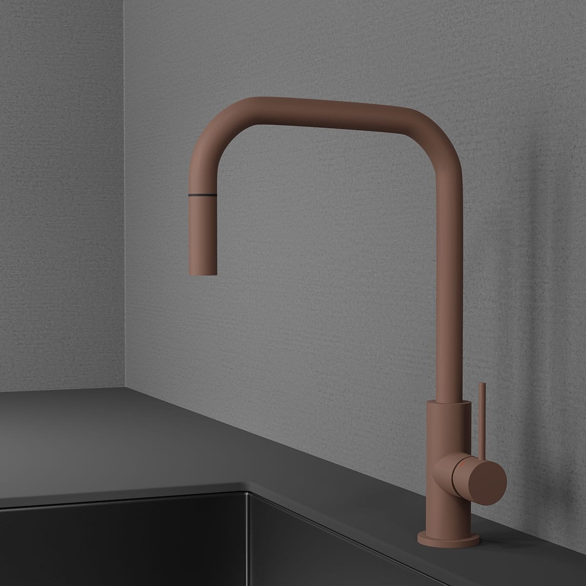Scandtap Steel Accent Square Kjøkkenarmatur Rust / Uten avstengning / Med uttrekk Scandtap Kjøkkenarmatur SC-32110