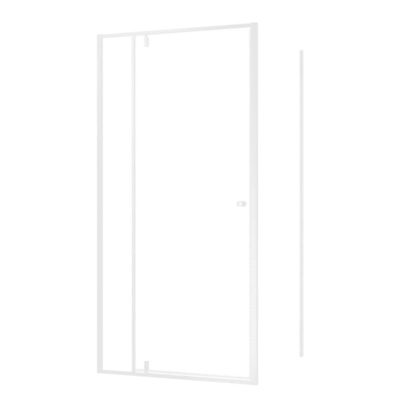 Sealskin Contour Dusjhjørne Kombi (vegg+dør) - Pivotdør Hvit matt / 100x100cm / Klart glass Sealskin Dusjhjørne CO-CD181006025100