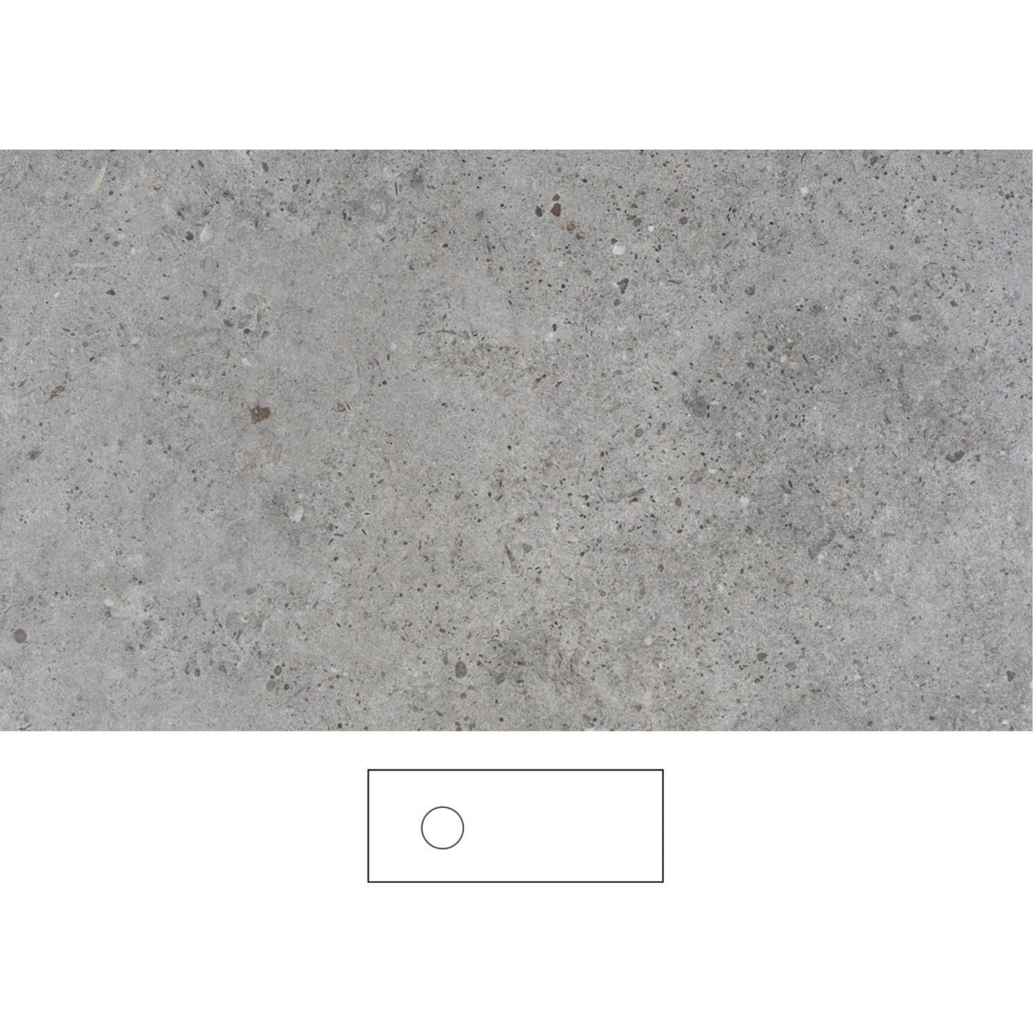 Svedbergs Poem Granittkeramikk Benkeplate Kalk / 120cm venstre / Ingen Svedbergs Benkeplate bad SV-361120V-U