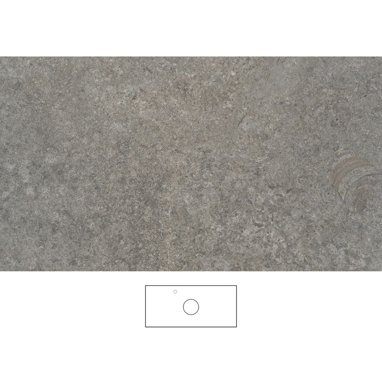 Svedbergs Poem Granittkeramikk Benkeplate Mineral / 100cm senter / Venstre Svedbergs Benkeplate bad SV-362100C-V