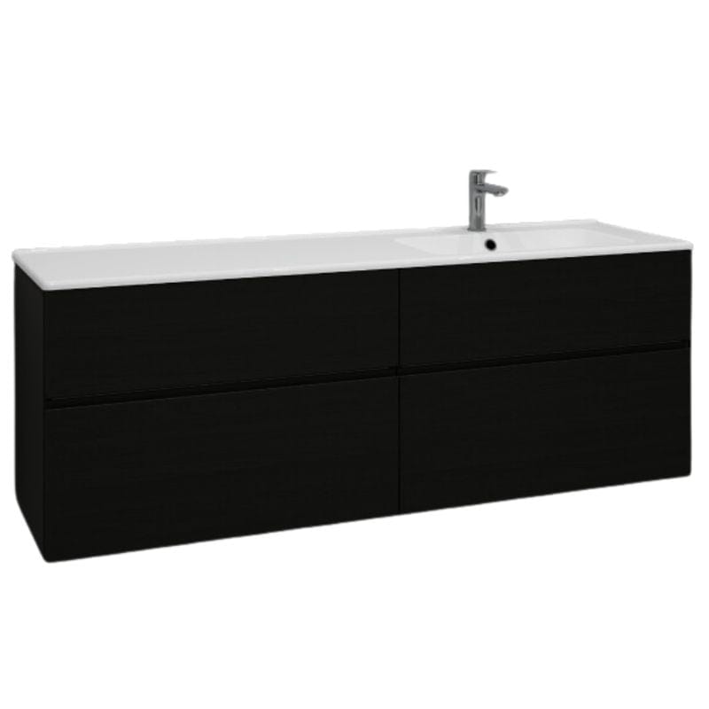 Svedbergs Poem Profil Servantskap D45 med 4 skuffer Svart ask / 160cm Svedbergs Servantskap SV-3451664