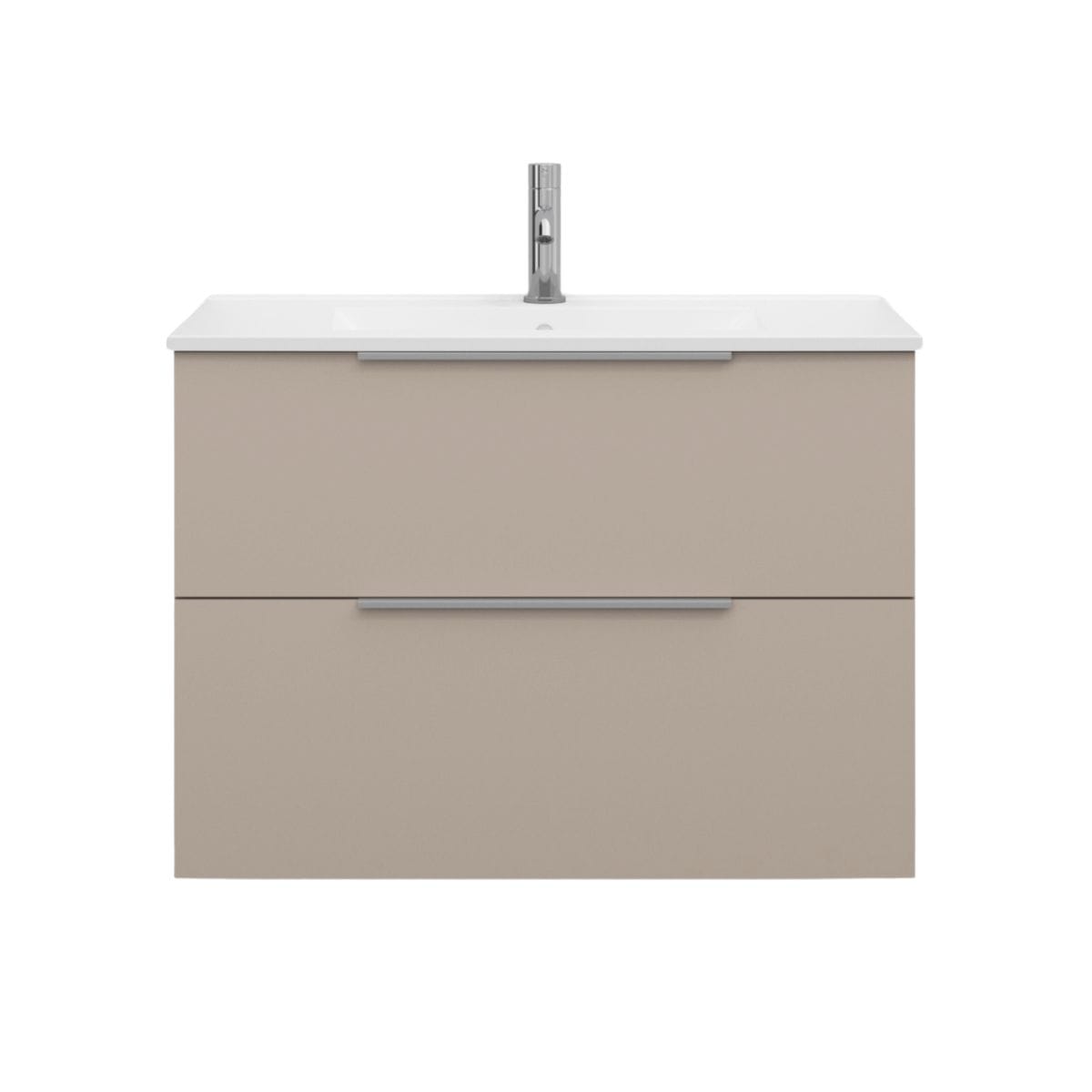 Svedbergs STILL Servantskap D45 med 2 skuff Gråbeige / 80cm / Integrert håndtak alu Svedbergs Servantskap SV-580433