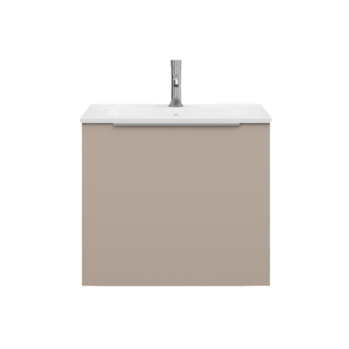 Svedbergs STILLA D45 Servantskap med 1 skuff Gråbeige / 60cm / Ingtegrert håndtak hvit Svedbergs Servantskap SV-560434