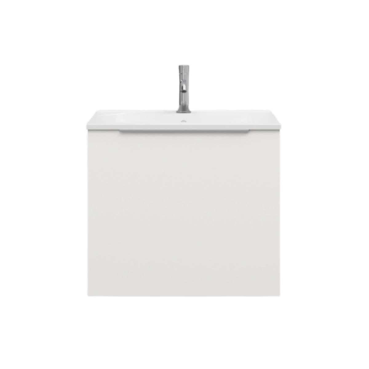 Svedbergs STILLA D45 Servantskap med 1 skuff Hvit / 60cm / Integrert håndtak alu Svedbergs Servantskap SV-560414-2