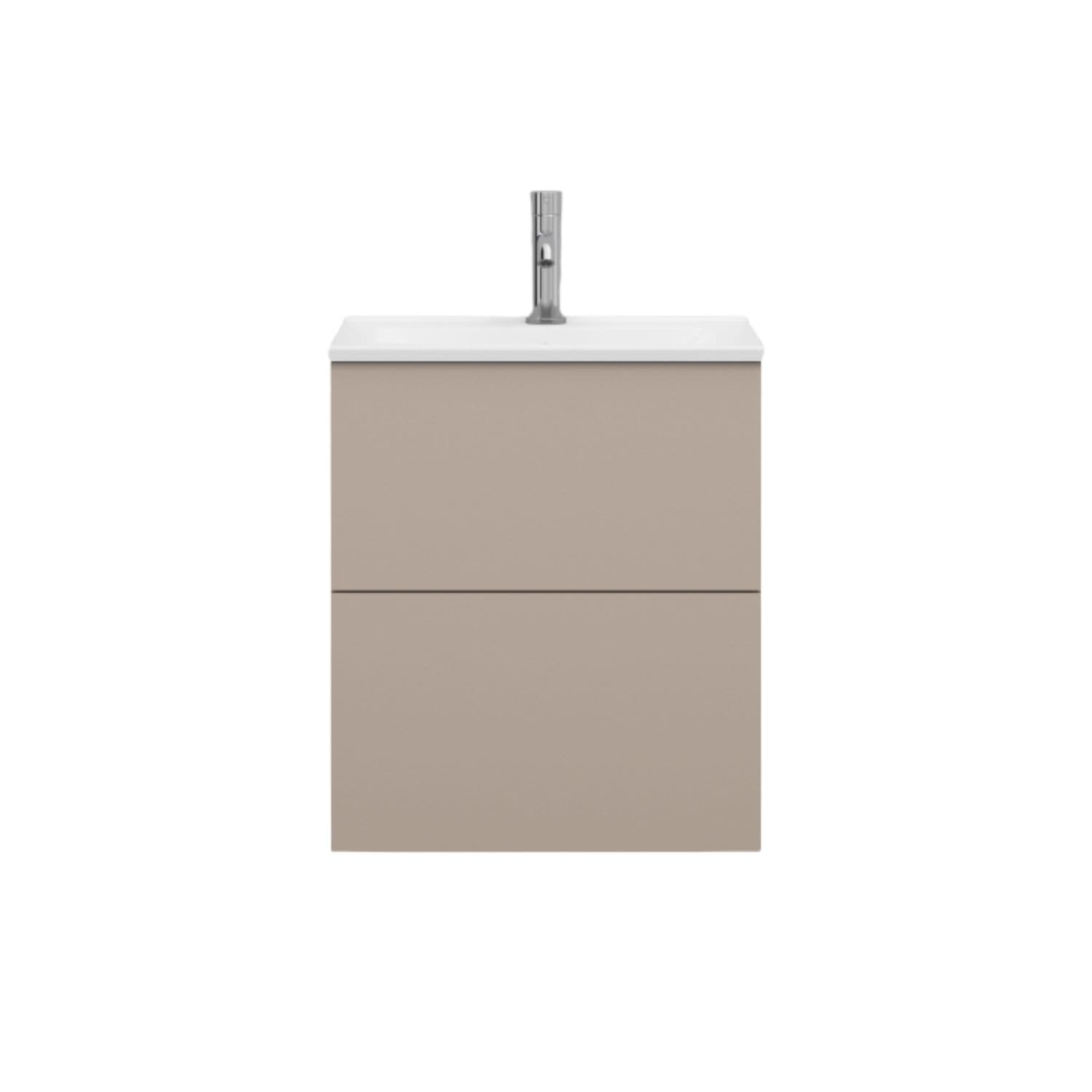 Svedbergs STILLA Slim D35 Servantskap med 2 skuff Gråbeige / 50cm / Plan Svedbergs Servantskap SV-550332