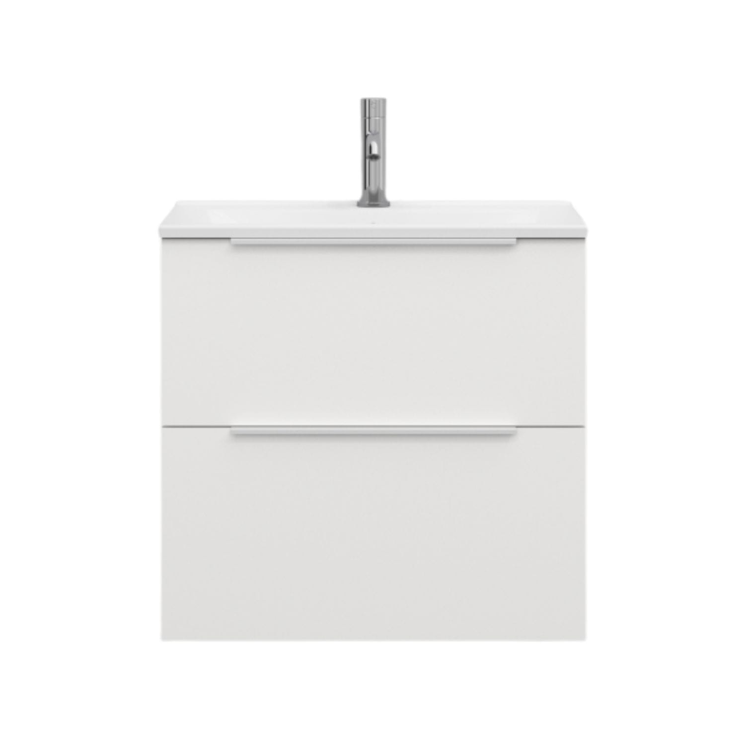 Svedbergs STILLA Slim D35 Servantskap med 2 skuff Hvit / 60cm / Integrert håndtak hvit Svedbergs Servantskap SV-560313