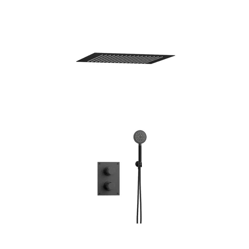 Tapwell ARM7268 Takduj Innbygging - Innebygd firkantet Svart matt / 500x500mm Tapwell Dusjsett TA-9428093