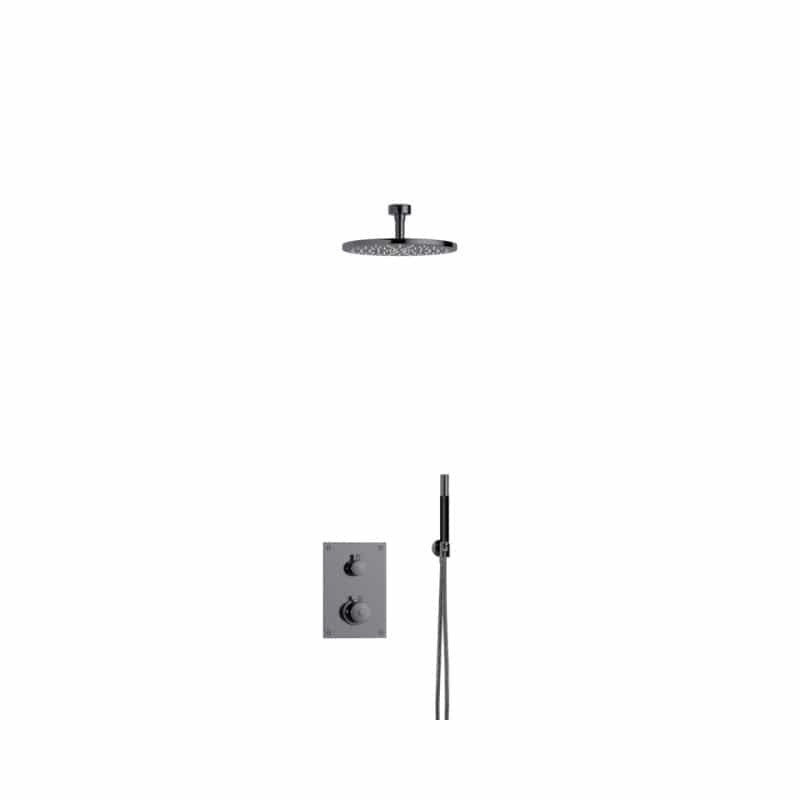 Tapwell BOX7268 Takdusj Innbygging - Takmontert Black chrome / 85mm / Ø300mm Tapwell Blandebatteri innbygging TA-9424954