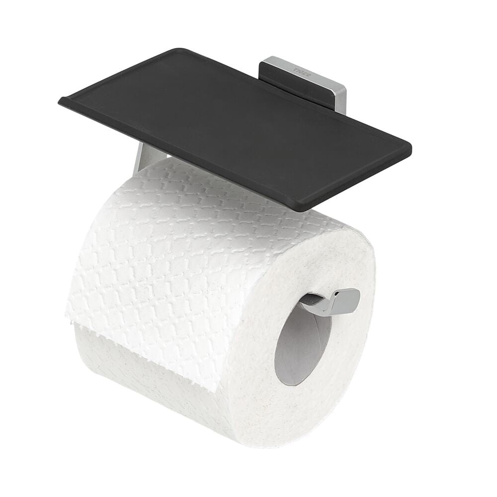 Tiger Dock toalettrullholder med hylle Krom Tiger Toalettrullholder CO-1324230346