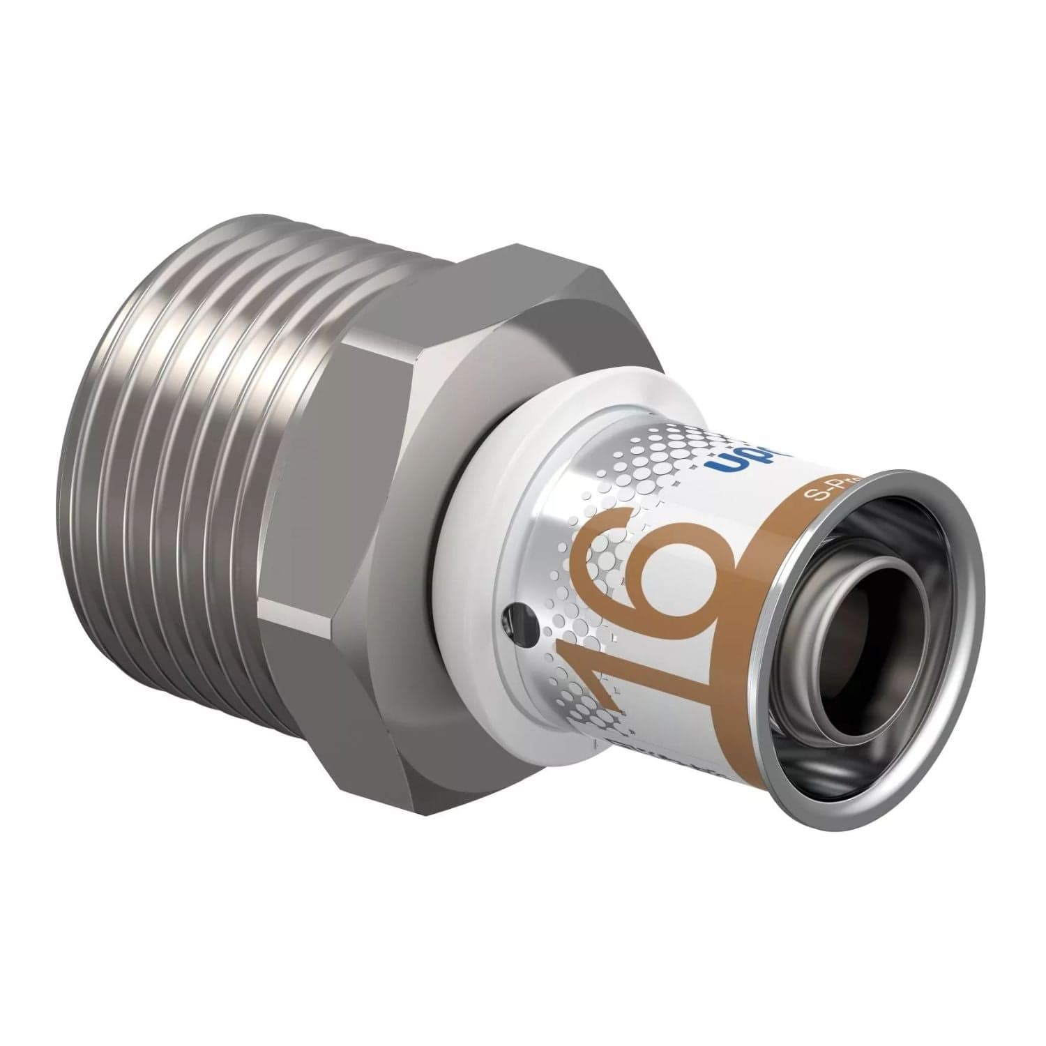 Uponor S-Press Plus Adapter med Utvendig gjenge 16mm-R3/4" Uponor Rør pressfitting HEI-5114428