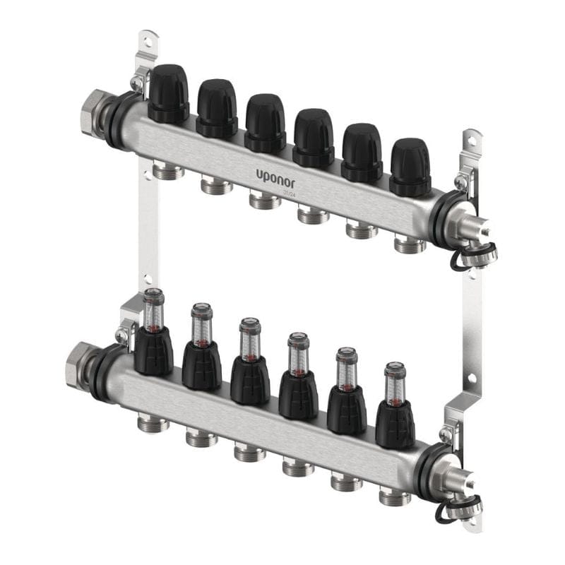 Uponor Vario FM Gulvvarmefordeler 2-12 kurser 6 kurser Uponor Gulvvarmefordeler HEI-8361364