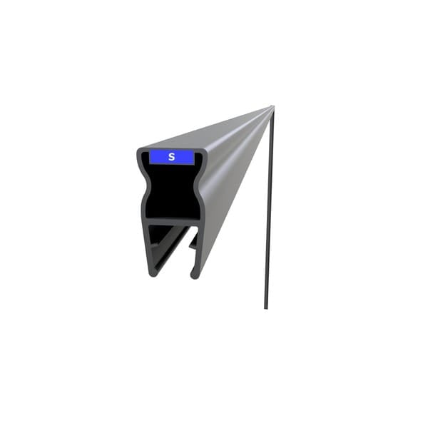 Vikingbad Emil Magnetprofil Nisjemontering PVC Svart matt VikingBad Magnetprofil VB-006062-02