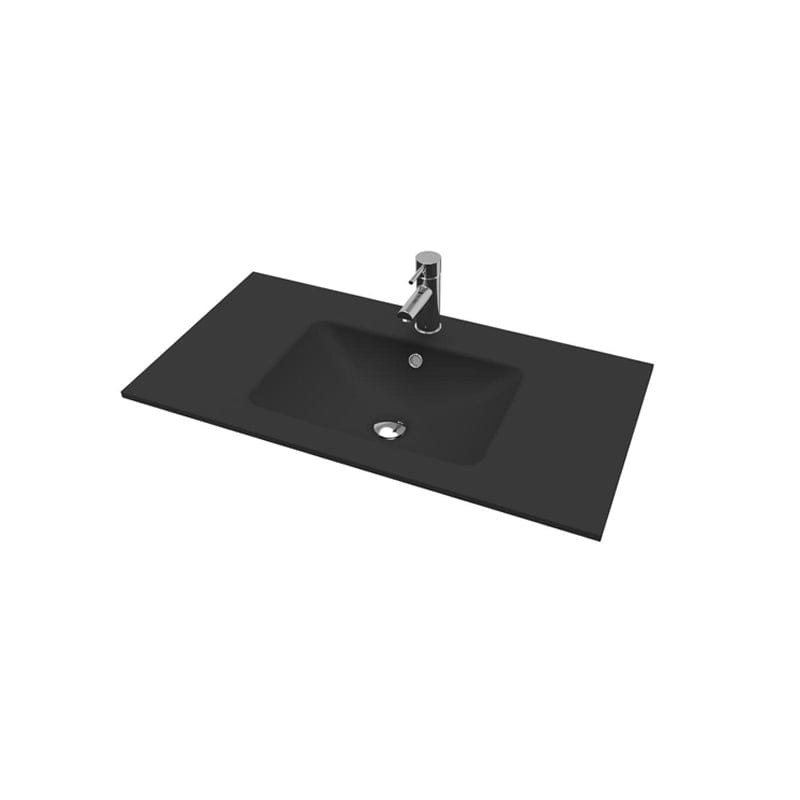 VikingBad LEA D46 Glasservant - møbelservant Svart matt / 90cm VikingBad Møbelservant VB-017126-02