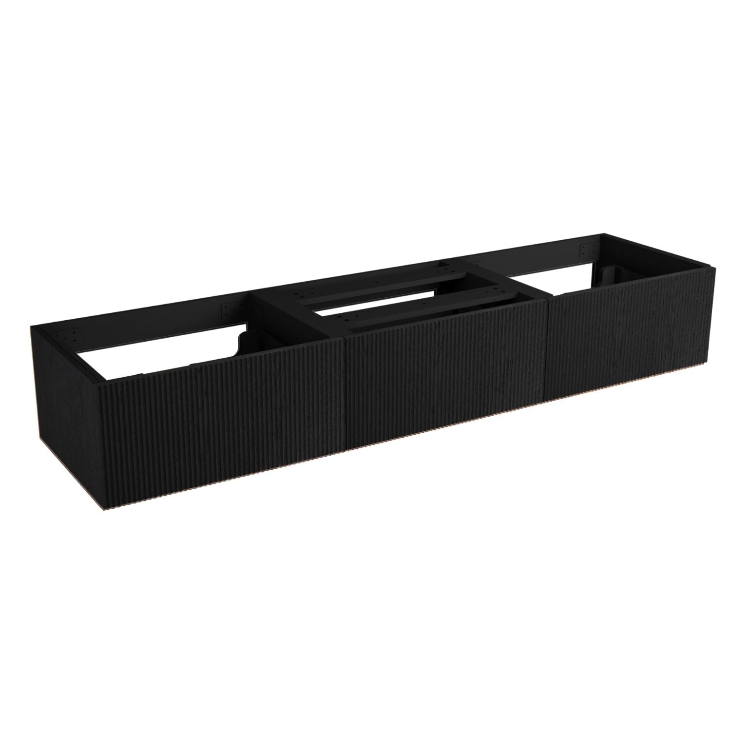 VikingBad MIE Demi Bølge Servantskap 180 (3x60) 2 servant Svart eik / 180cm dobbel VikingBad Servantskap VB-116944