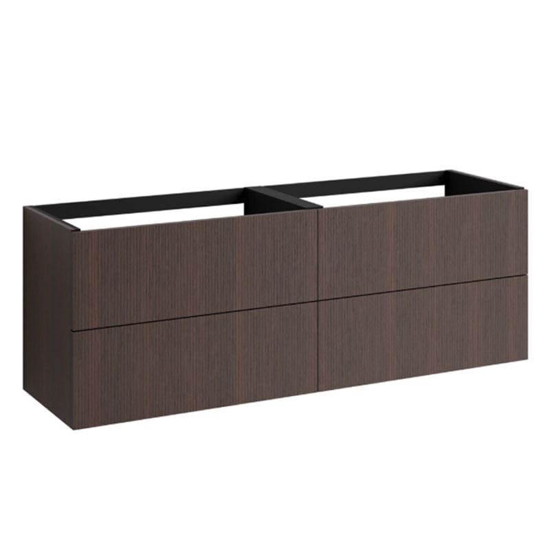 VikingBad Mie Rille Servantskap Mørk eik / 120cm dobbel 4 skuff VikingBad Servantskap VB-119565