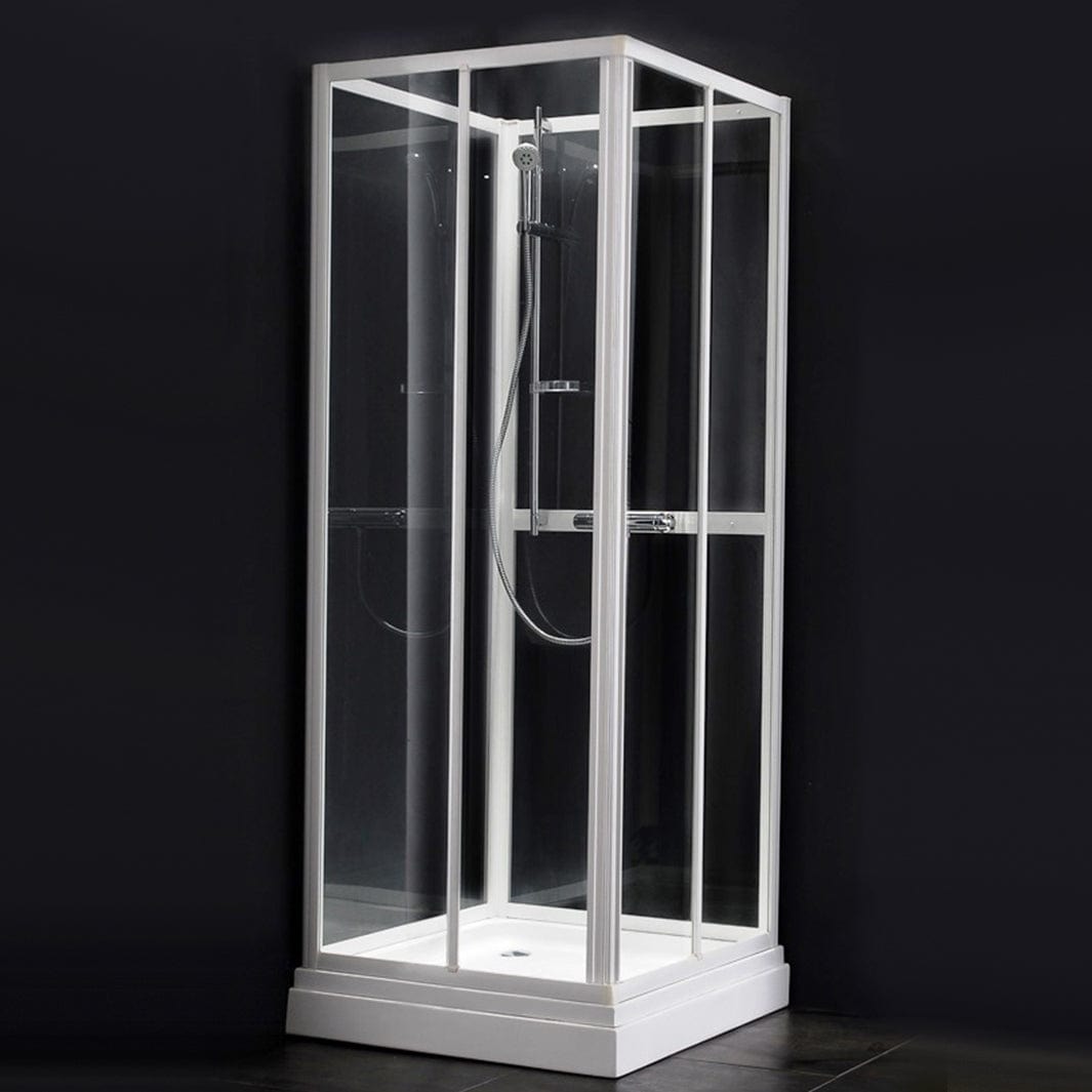 Alterna Primeo Dusjkabinett Rett - B70/80/90cm Hvit matt / 80x80cm / Frostet glass Alterna Dusjkabinett BUN-BD6310632