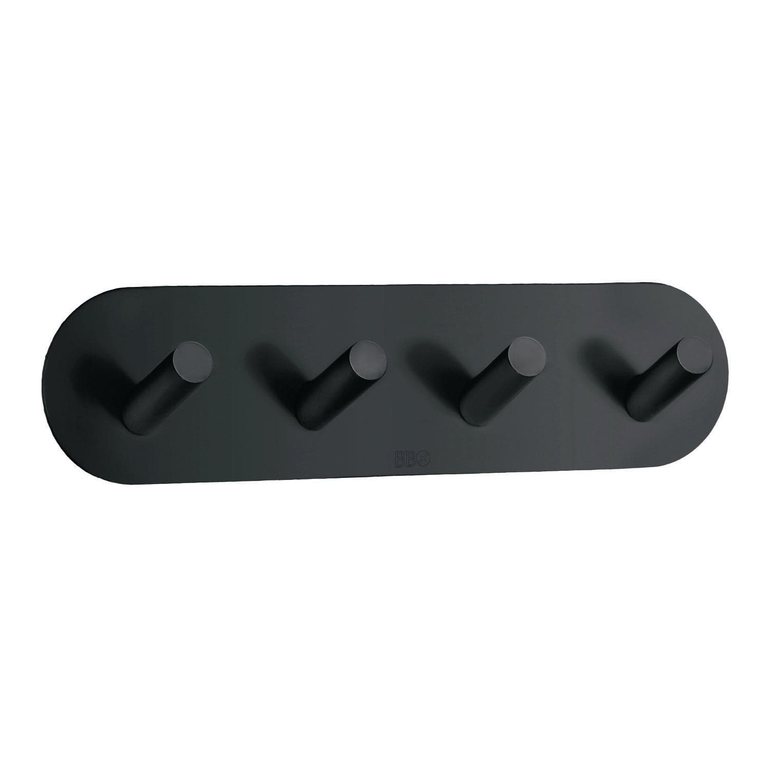 Beslagsboden Kroklist 4 Kroker 1094 - selvklebende Svart matt Beslagsboden Knagger SM-BB1094