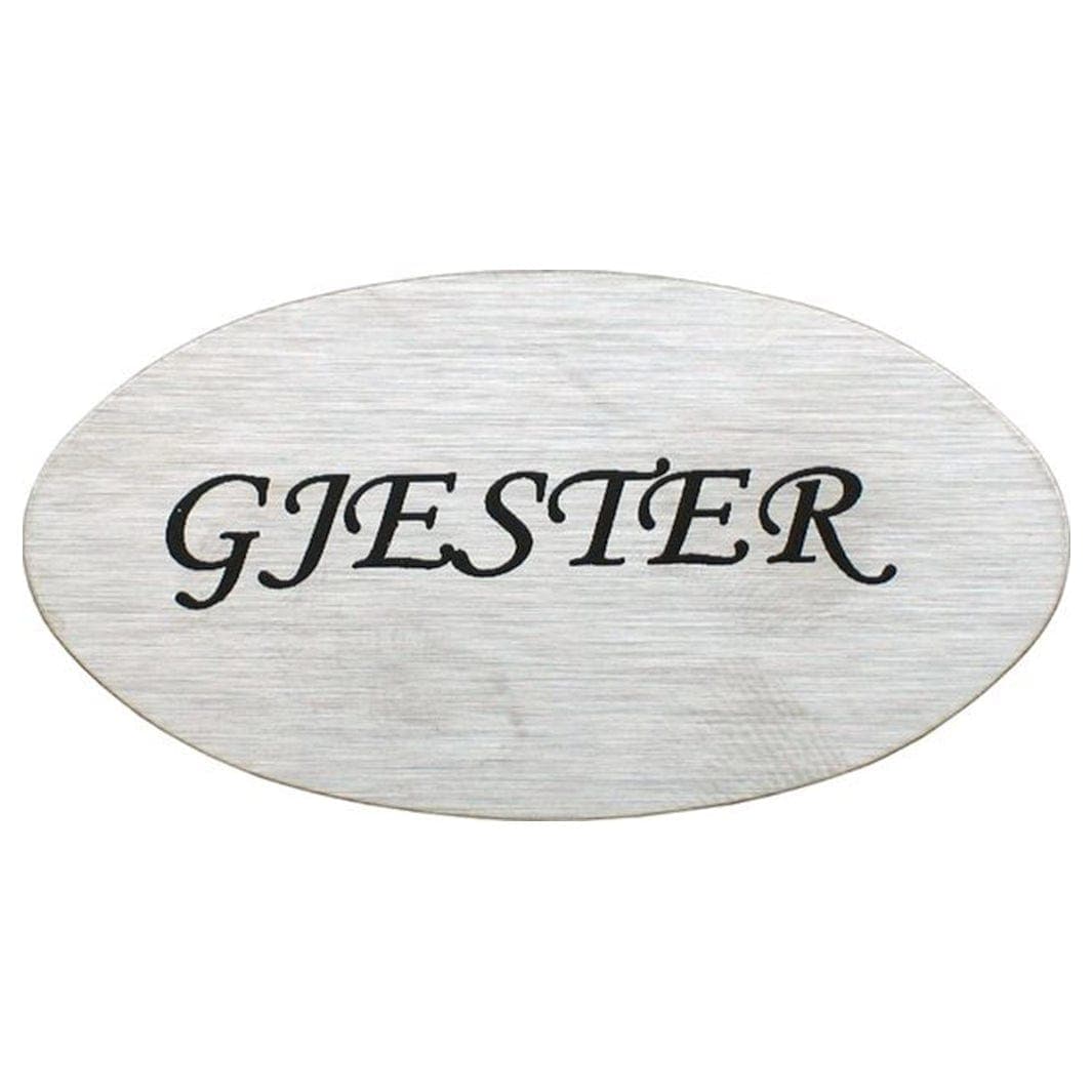 Esbada dørskilt GJESTER matt børstet Stål Esbada Toalettskilt CO-O691832