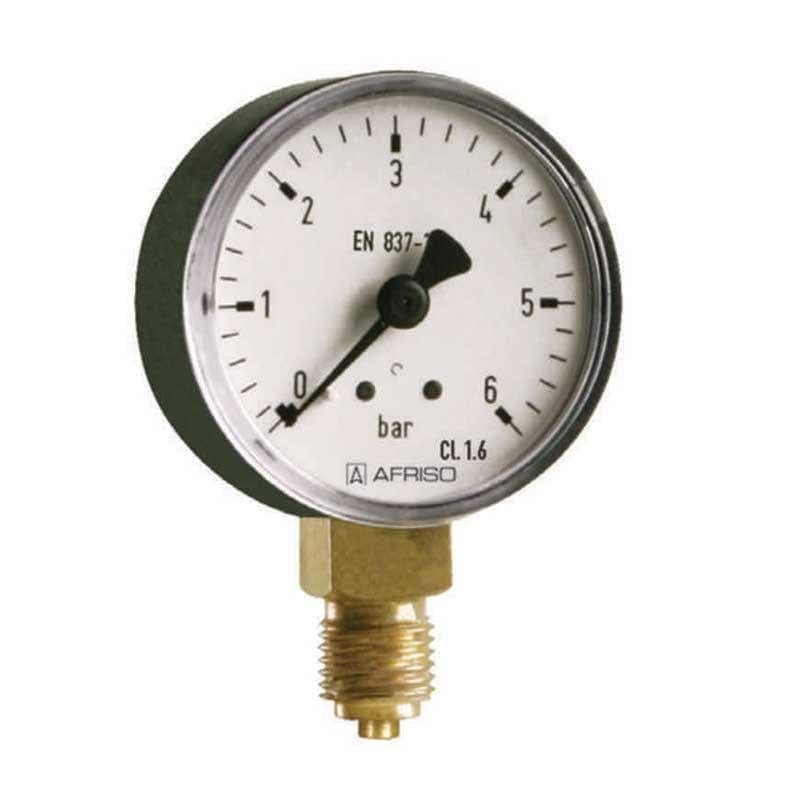 Manometer Ø63mm 1/4" 1063A-T 0-10 Bar Hasvold Tilbehør ventiler AH-9706174