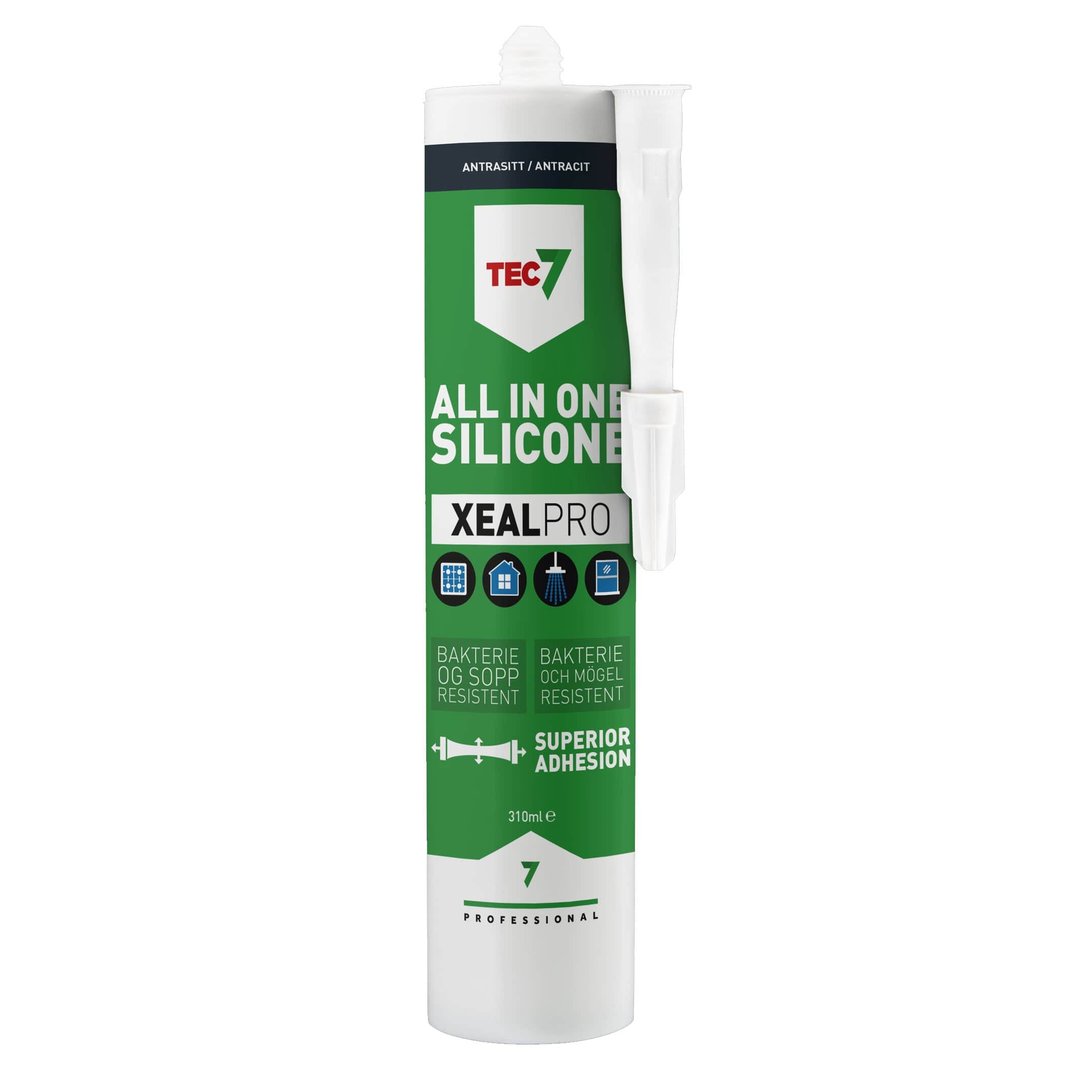 Tec7 XealPro Silikonfugemasse Antrasitt Tec7 Silikon og lim AH-644479
