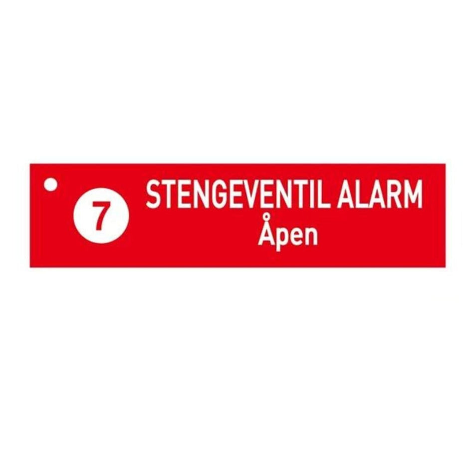 1904 Skilt Stengeventil Alarm Åpen 7 1904 GRO-8758248