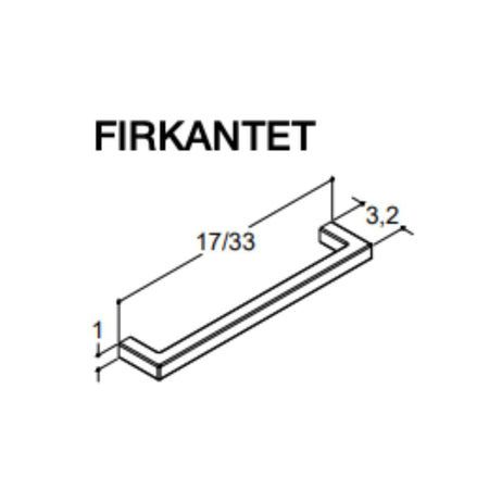 1904 Voss Håndtak Firkantet