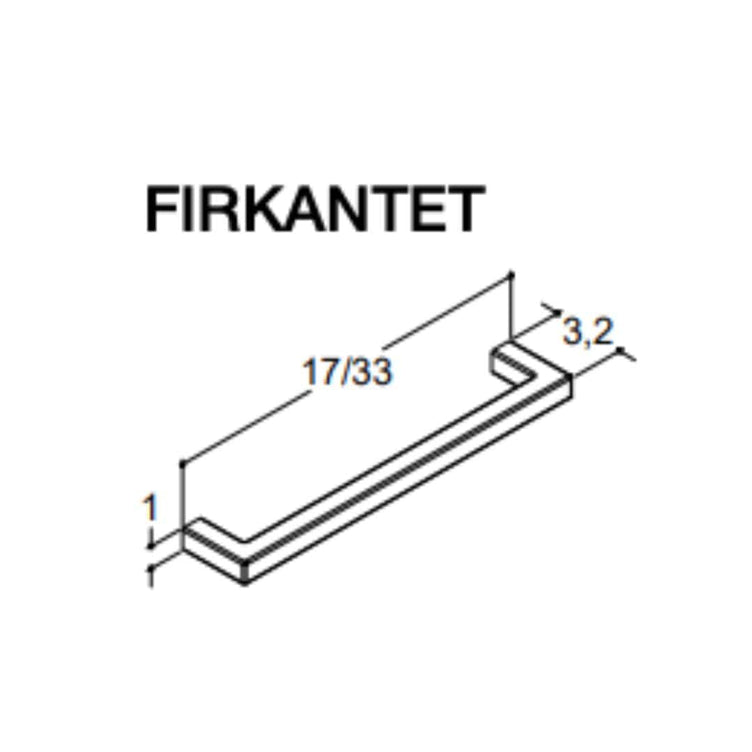 1904 Voss Håndtak Firkantet