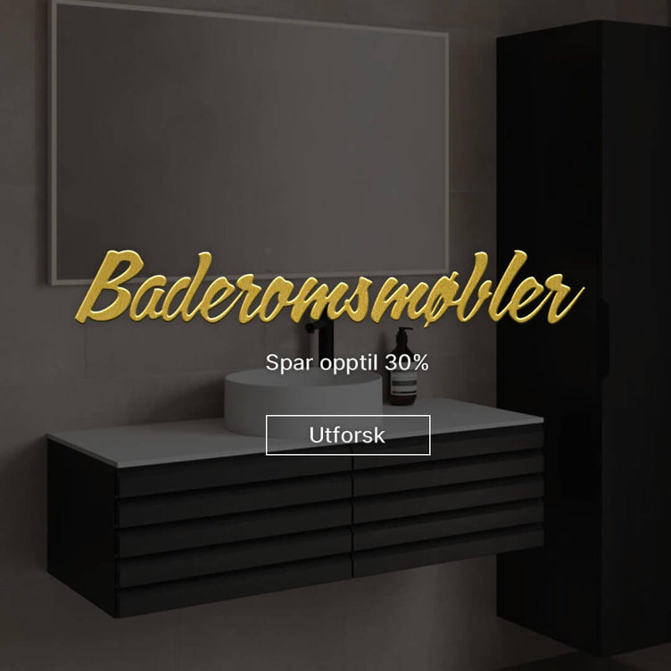 Black Friday Baderomsmøbler kampanje med opptil -30% rabatt