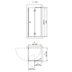 INR Dusjhjørne ARC 14 Frame Måltilpasset