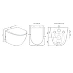 A-collection OMEA Rimless vegghengt toalett