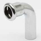 Altech CU Bend Pressfitting - forkrommet med 1 muffe