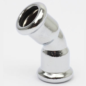Altech CU Bend Pressfitting - forkrommet med 2 muffe