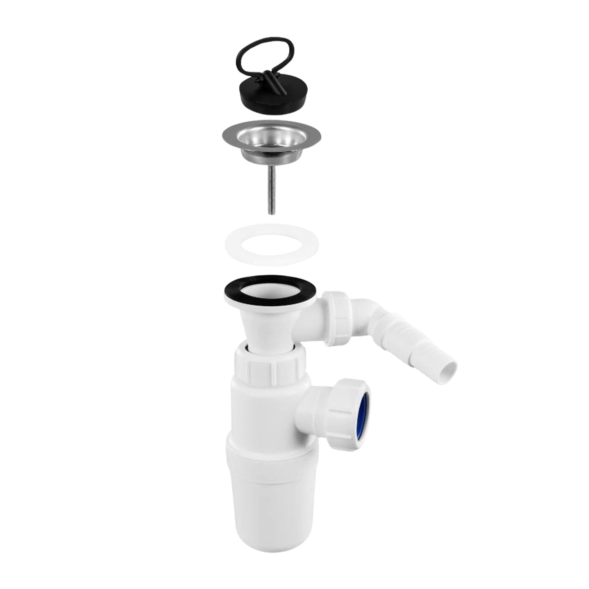 Altech Flaskevannlås 1¼" x 32/40 mm Med avgrening for vaske- og oppvaskmaskin Hvit / 1¼″×30mm Altech Vannlås DAL-4520381