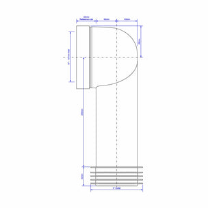 Reservedel: Altech Klosettbend 90° 110x280mm