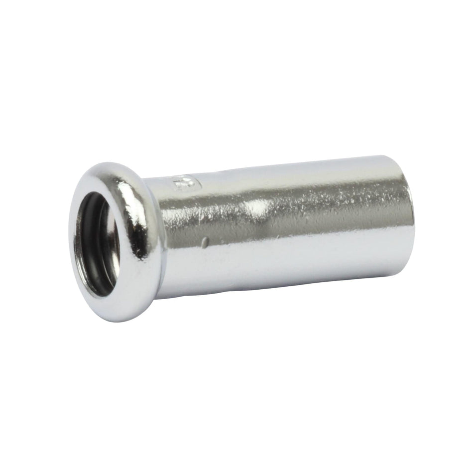 Altech Overgang 15x12 med 1 muffe forkrommet Altech Overgangsmuffe pressfitting DAL-5056451