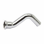 Altech CU S-bend Pressfitting - forkrommet med 1 muffe