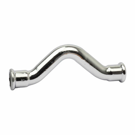Altech CU S-bend Pressfitting - forkrommet med 2 muffe