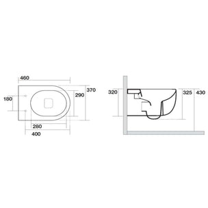 Alterna ARCO Compact vegghengt toalett