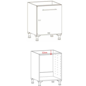 Alterna NEA Vaskerom: Benkeskap med skittentøykurv 60cm
