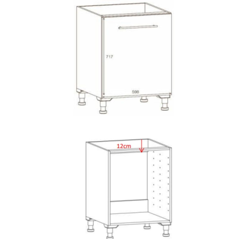 Alterna vaskerom: Benkeskap 60cm m/skittentøykurv Alterna Benkeskap vaskerom