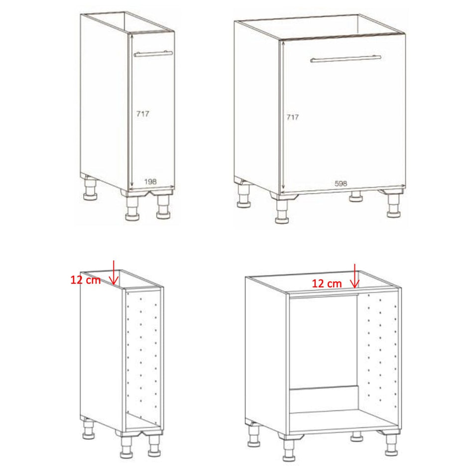 Alterna vaskerom: Benkeskap B20-60xD60xH72cm m/uttrekk Alterna Benkeskap vaskerom