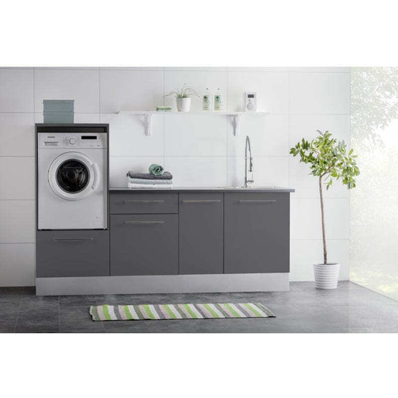 Alterna vaskerom: Dekkside høyskapshøyde 60x196,5cm Grå matt / 60x196.5 Alterna Dekkside vaskerom GRO-7011904